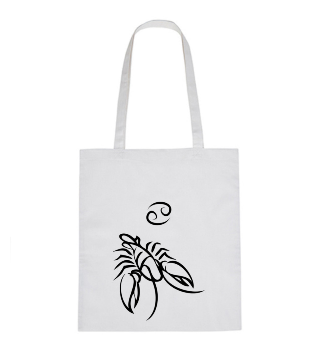 Vászontáska - Sign Cancer, 36x42 cm, fehér