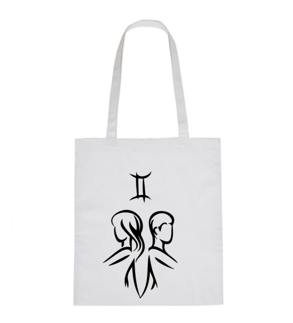 Vászontáska - Sign Gemini, 36x42 cm, fehér