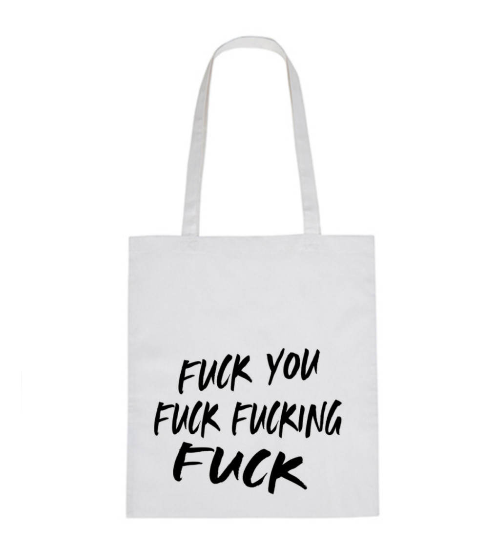 Vászontáska - Kibaszott, 36x42 cm, fehér