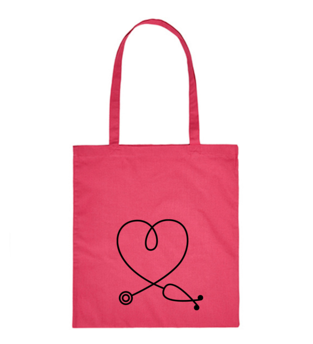 Vászontáska - Tep doktorka 2, 36x42 cm, fehér