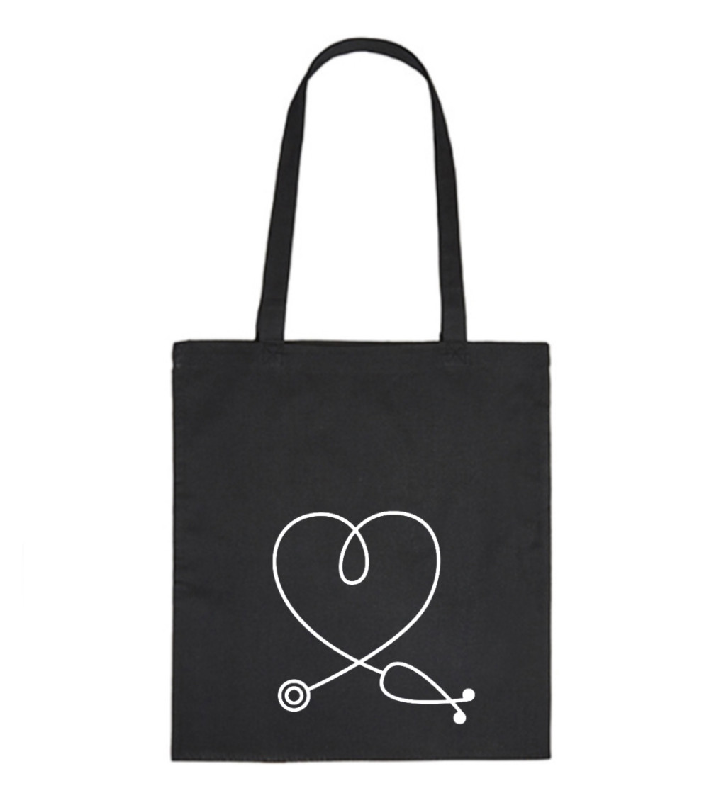 Vászontáska - Tep doktorka 2, 36x42 cm, fehér