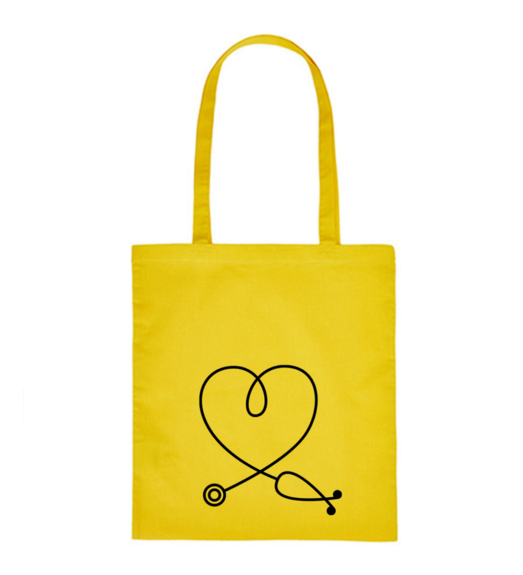 Vászontáska - Tep doktorka 2, 36x42 cm, fehér