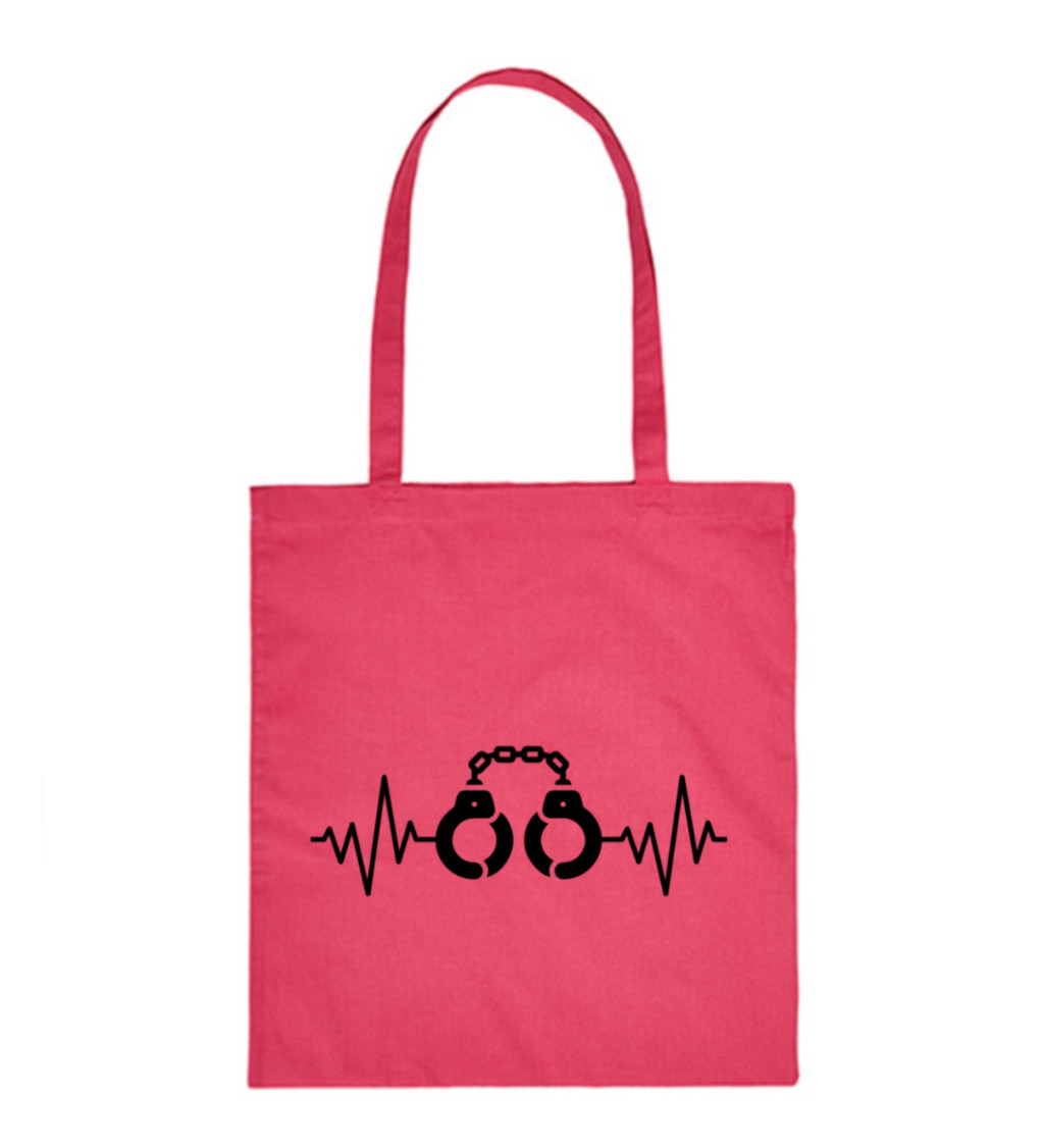 Vászontáska - Tep bilincs, 36x42 cm, fehér