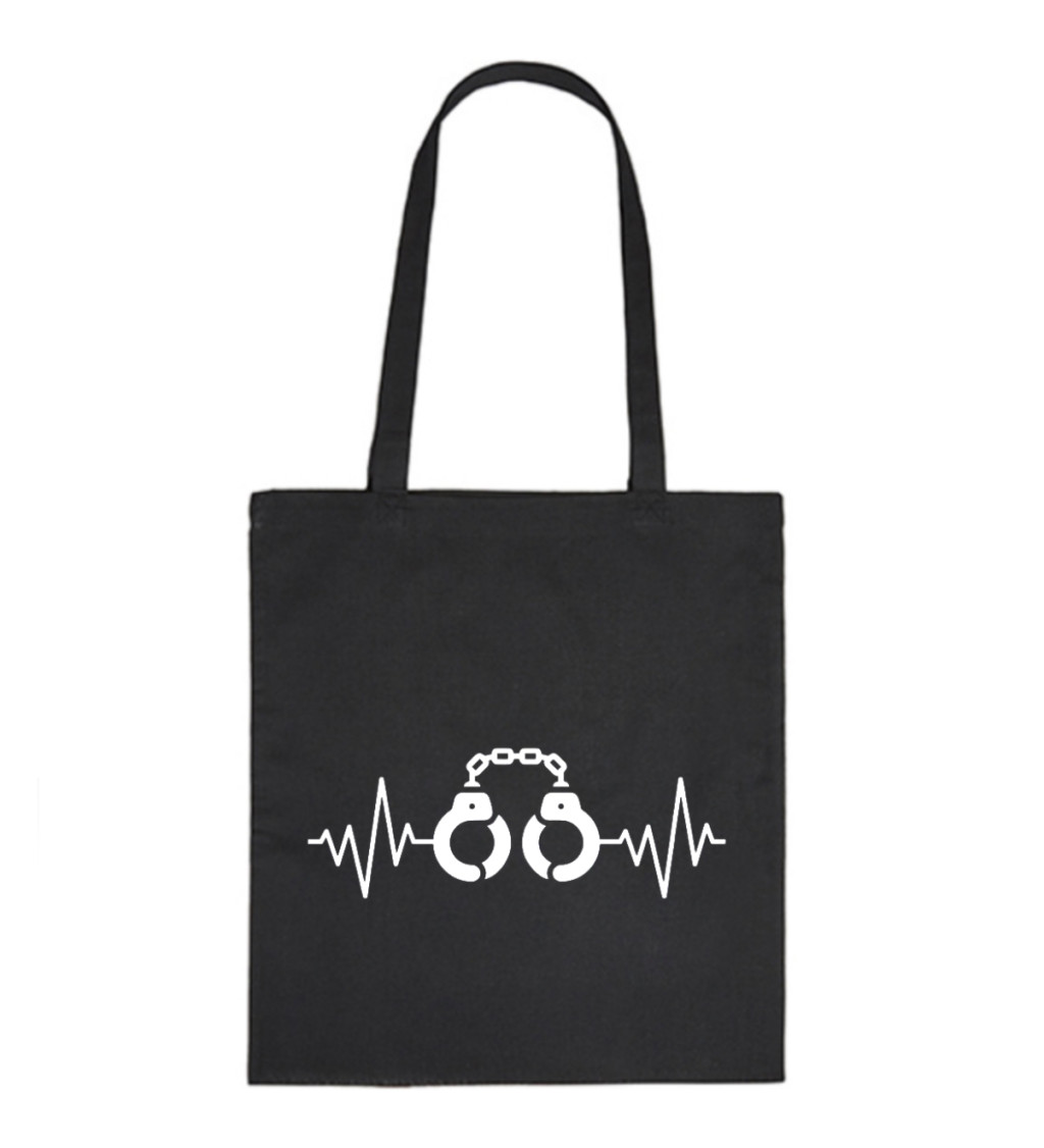 Vászontáska - Tep bilincs, 36x42 cm, fehér