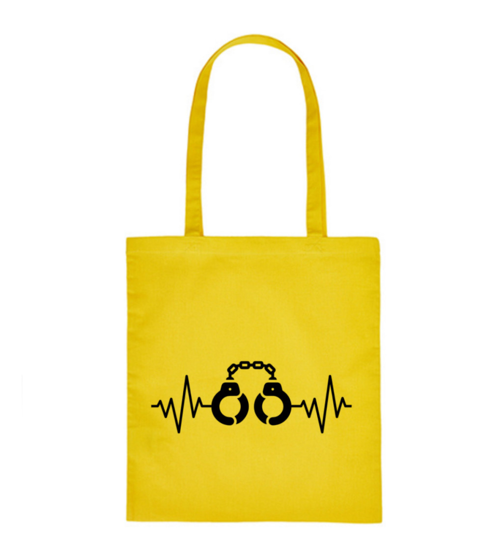 Vászontáska - Tep bilincs, 36x42 cm, fehér