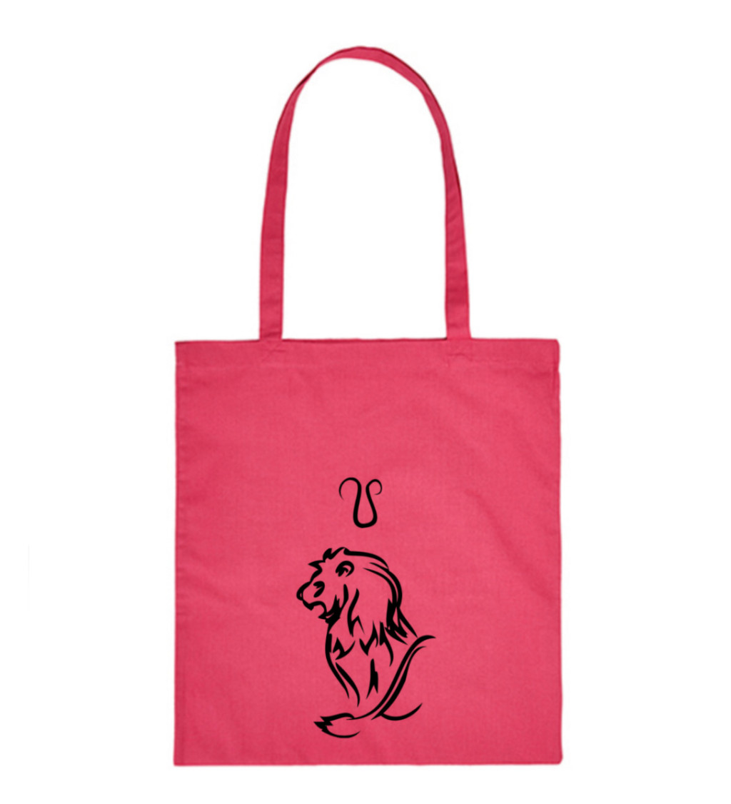 Vászon táska - Oroszlán jel, 36x42 cm, fehér