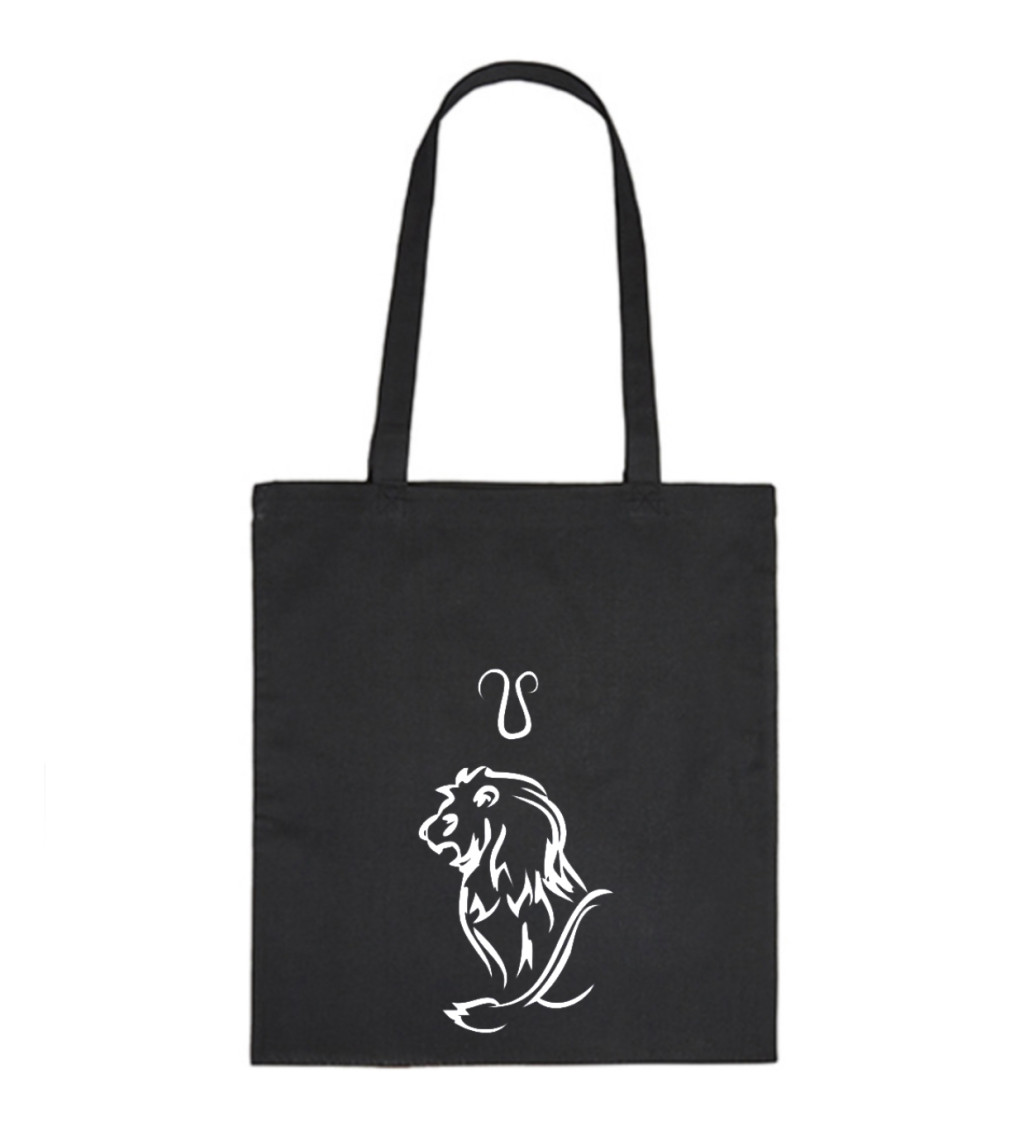 Vászon táska - Oroszlán jel, 36x42 cm, fehér