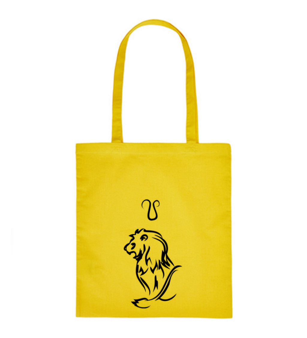 Vászon táska - Oroszlán jel, 36x42 cm, fehér