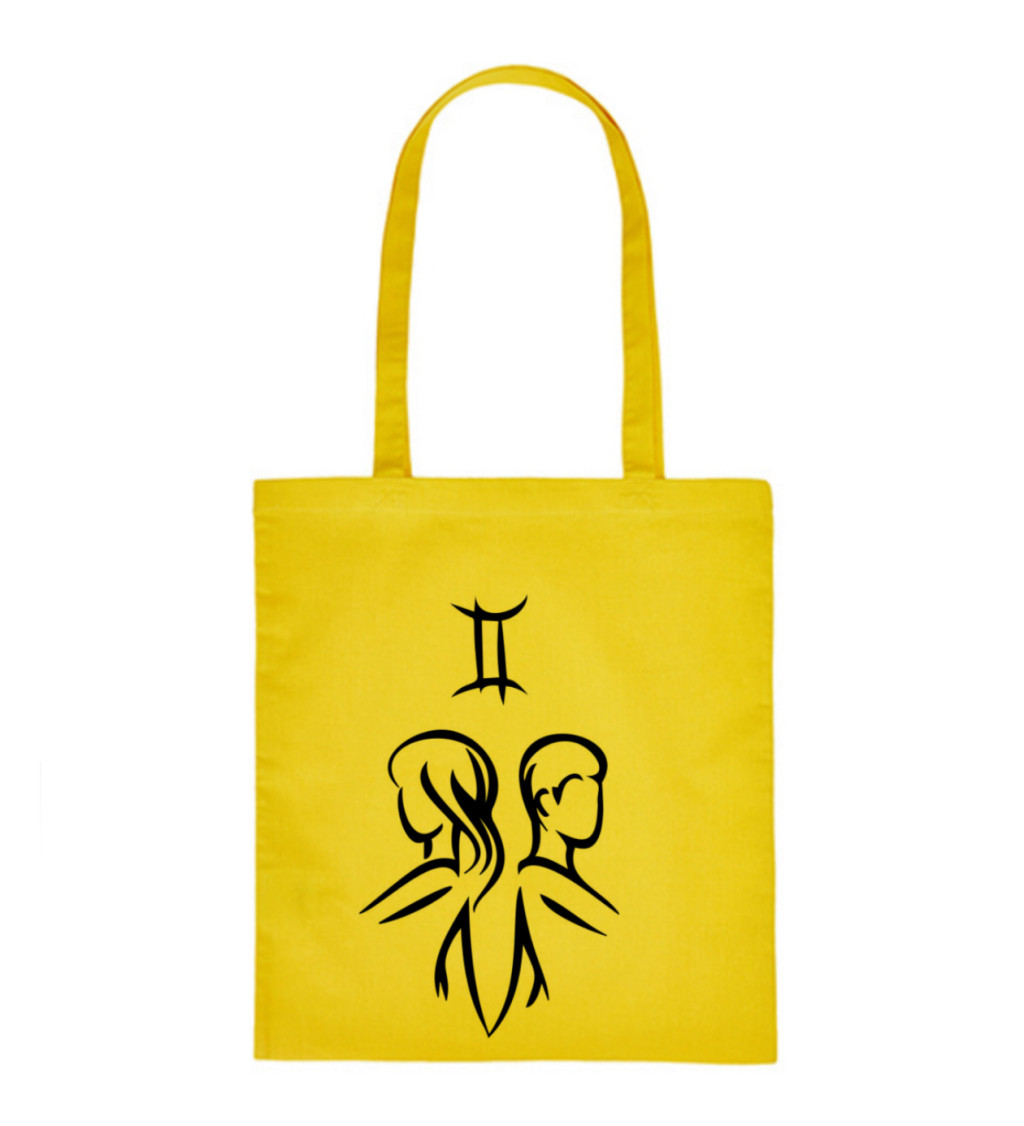 Vászontáska - Sign Gemini, 36x42 cm, fehér