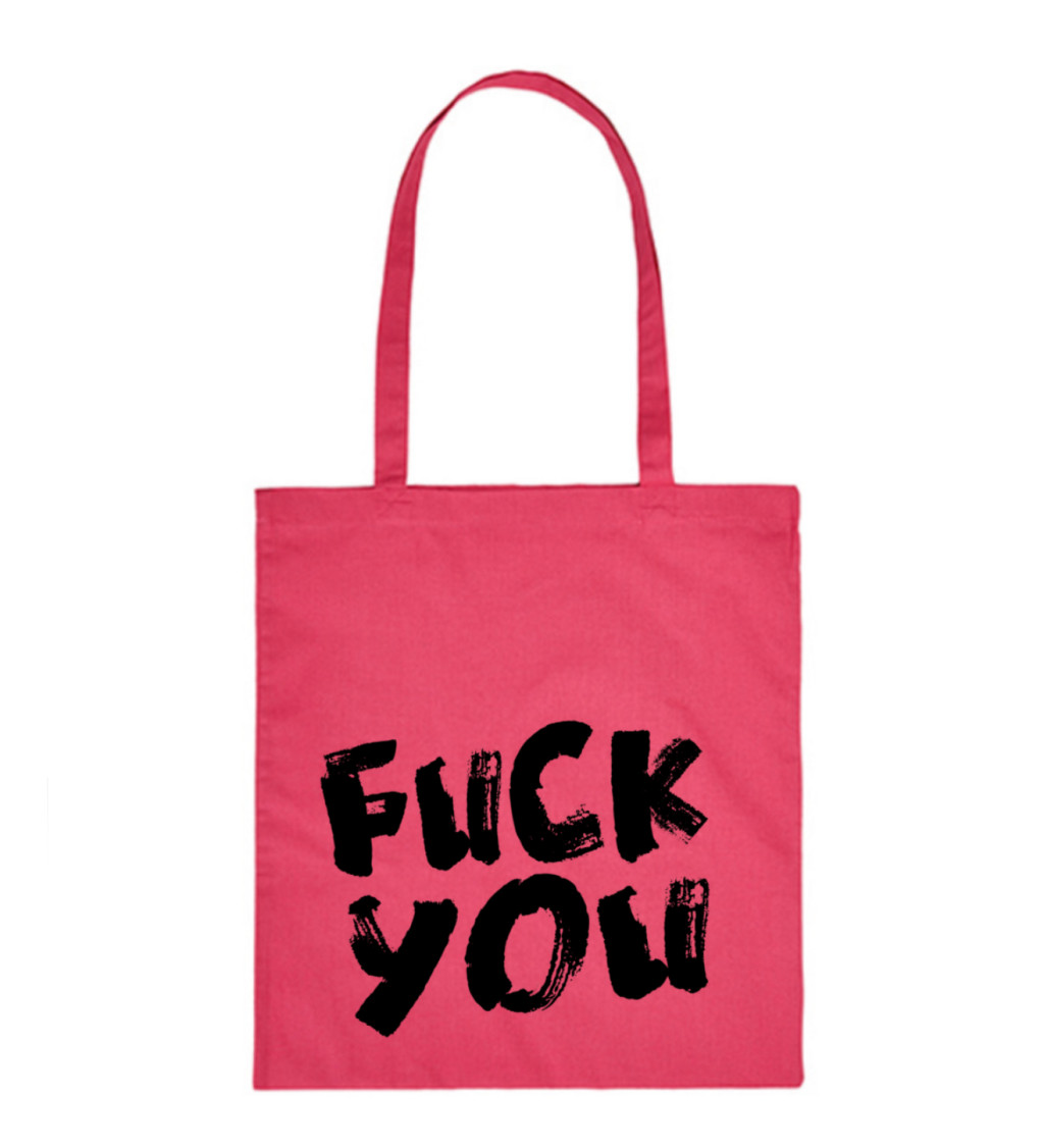 Vászontáska - Fuck you, 36x42 cm, fehér