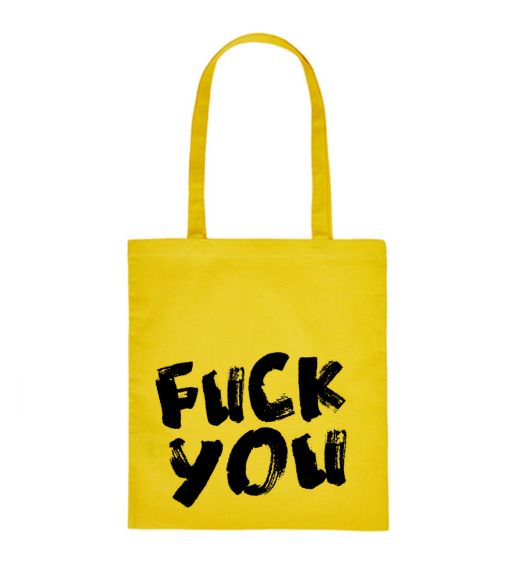Vászontáska - Fuck you, 36x42 cm, fehér