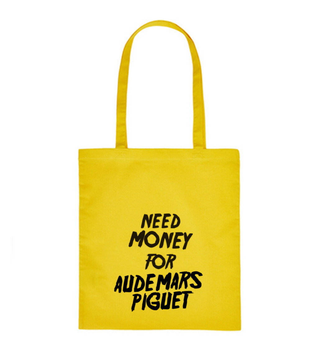 Vászontáska - Pénz kell Audemarshoz, 36x42 cm, fehér