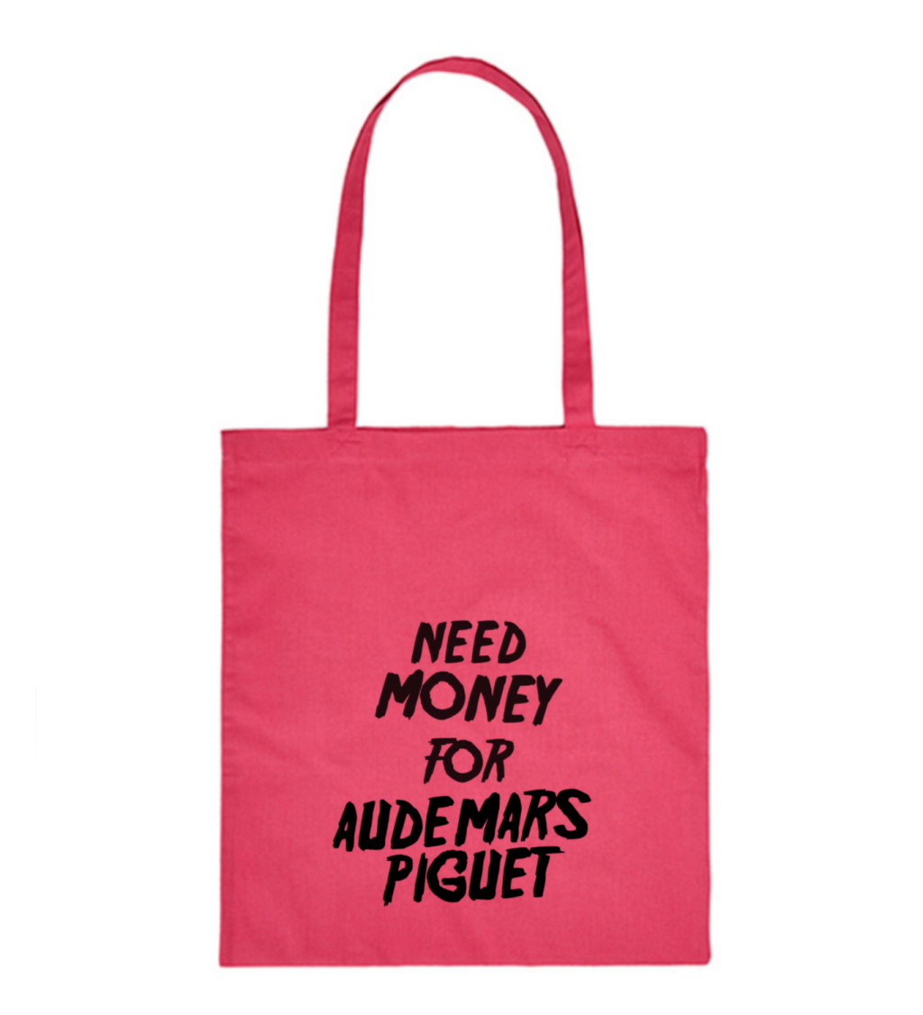 Vászontáska - Pénz kell Audemarshoz, 36x42 cm, fehér