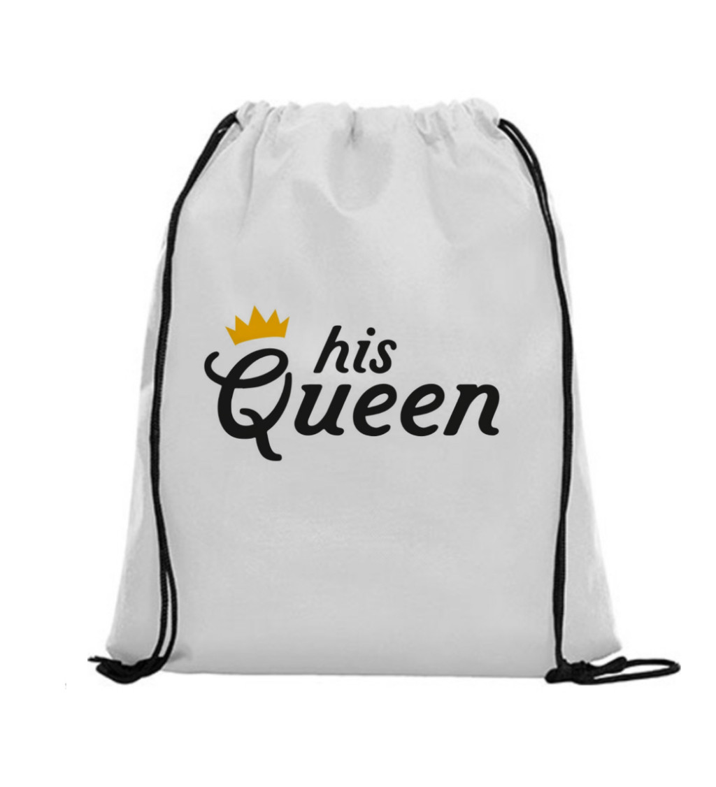Hátizsák - His Queen, 36x42 cm, fekete