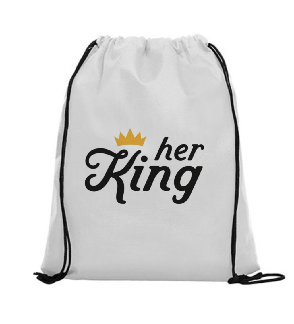 Hátizsák - Her king, 36x42 cm, fekete