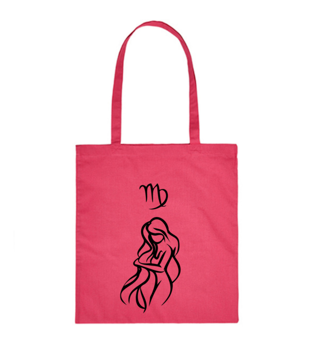 Vászontáska - Szűz jel, 36x42 cm, fehér