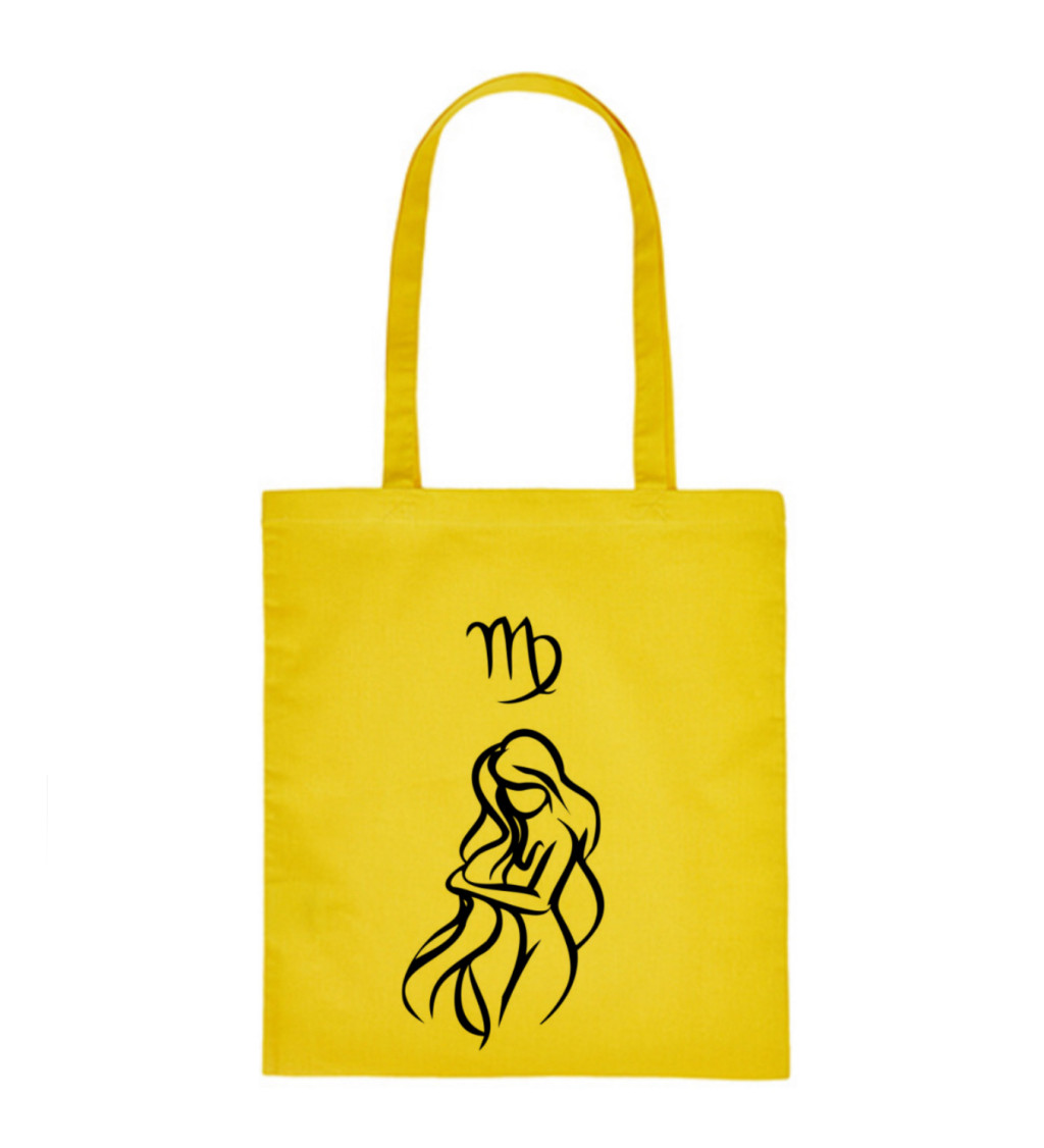 Vászontáska - Szűz jel, 36x42 cm, fehér