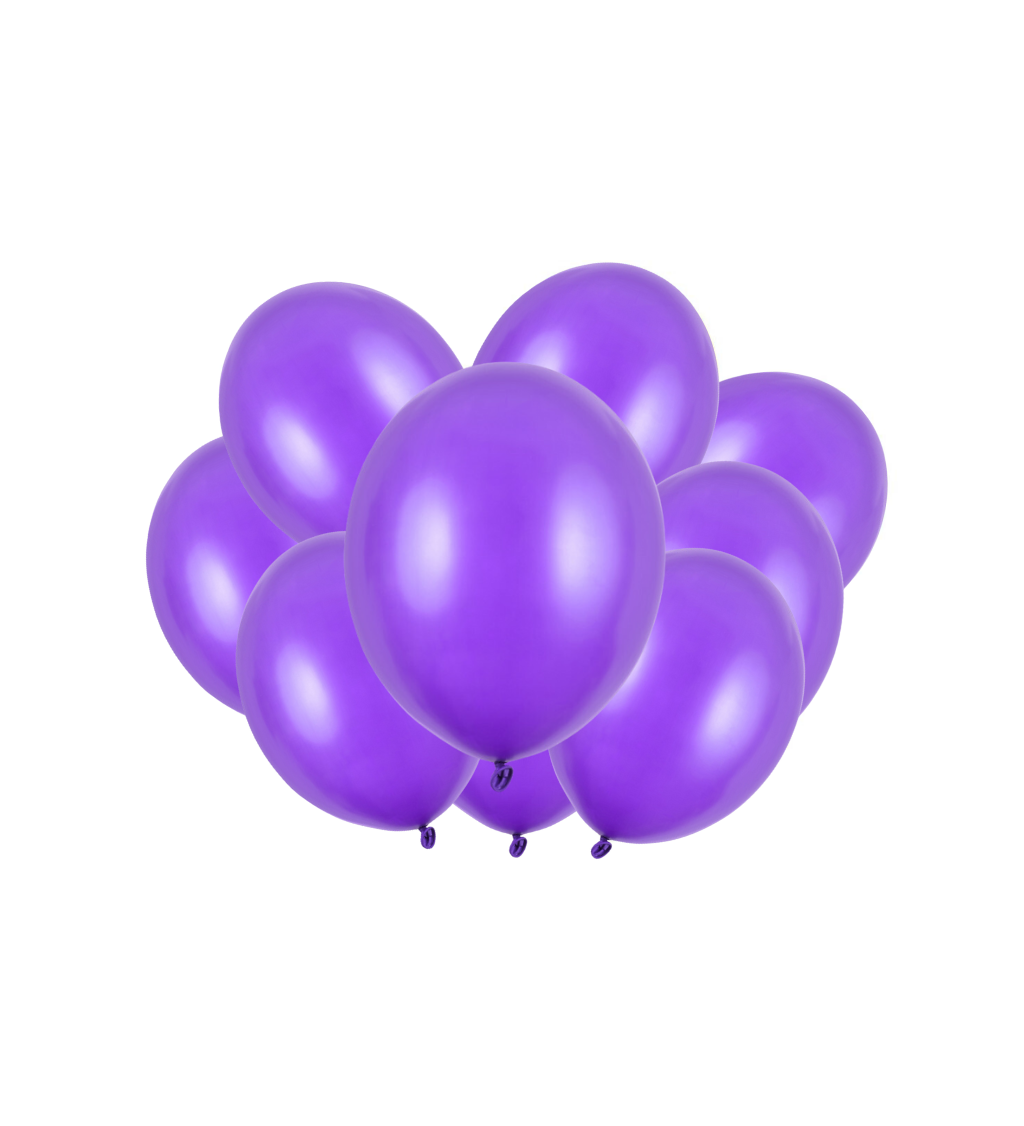 Erős metál lila latex léggömbök 30 cm 10 db