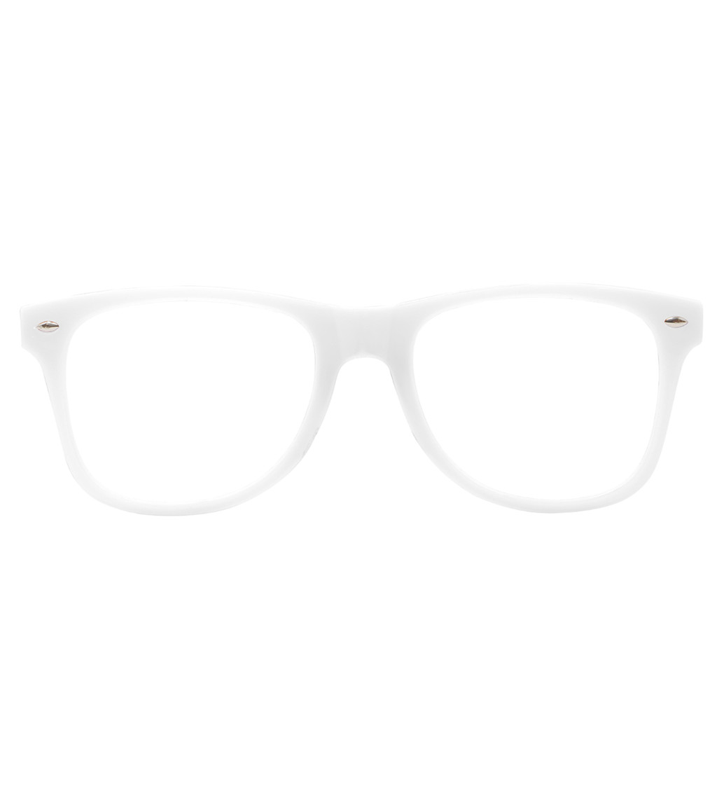 Fehér napszemüveg - átlátszó lencsékkel