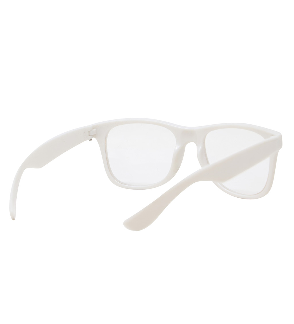 Fehér napszemüveg - átlátszó lencsékkel