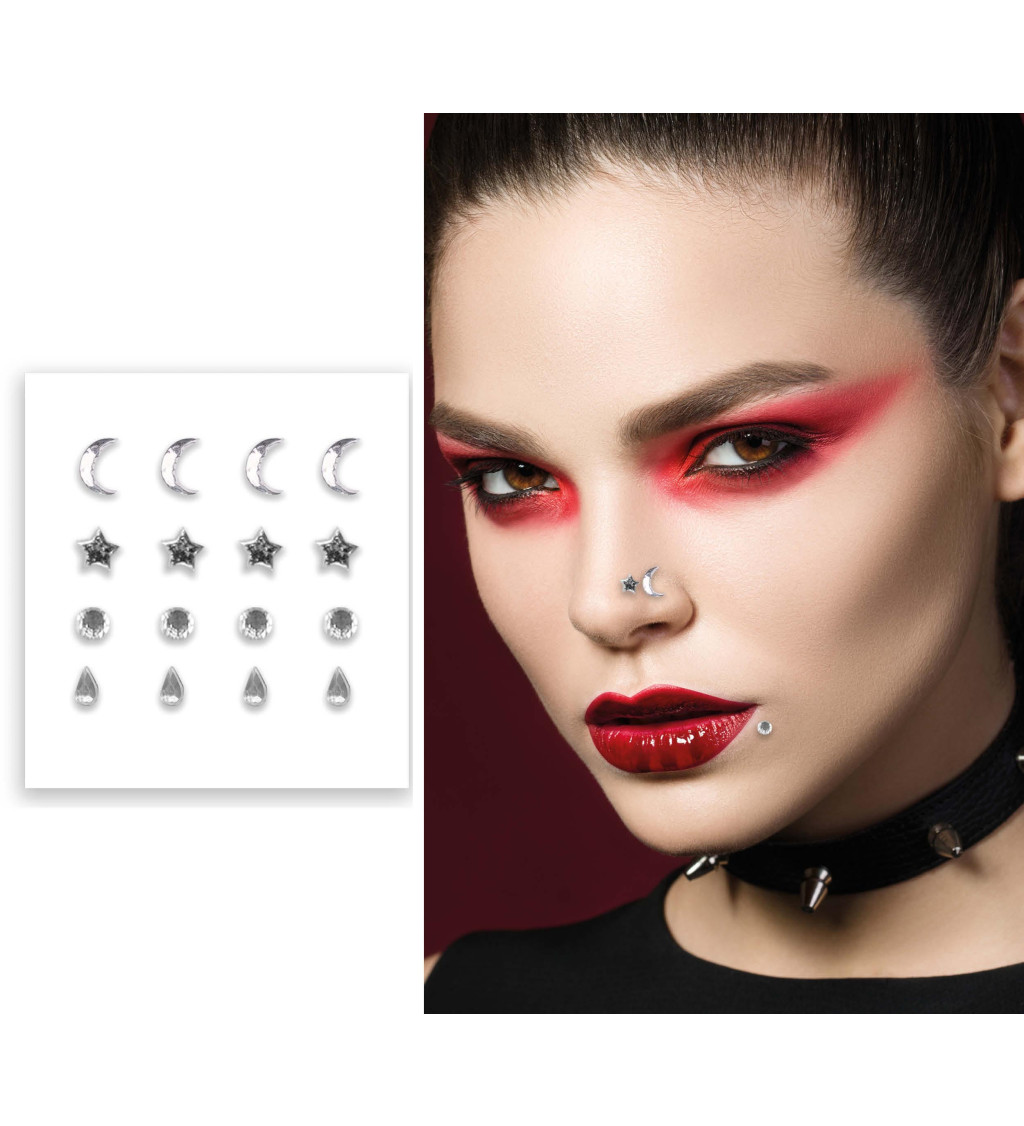 Ezüst arckövek / műpiercing