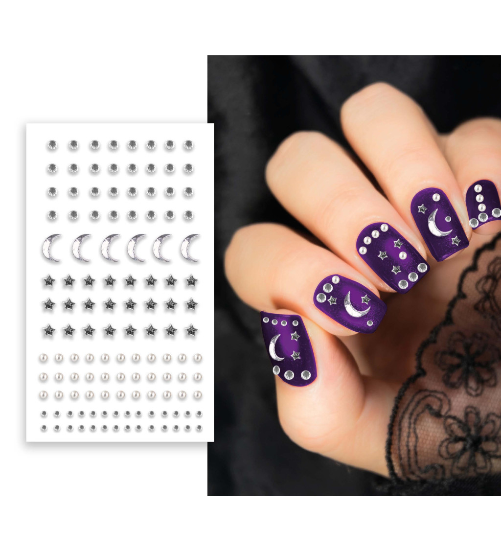 Ezüst körömmatricák