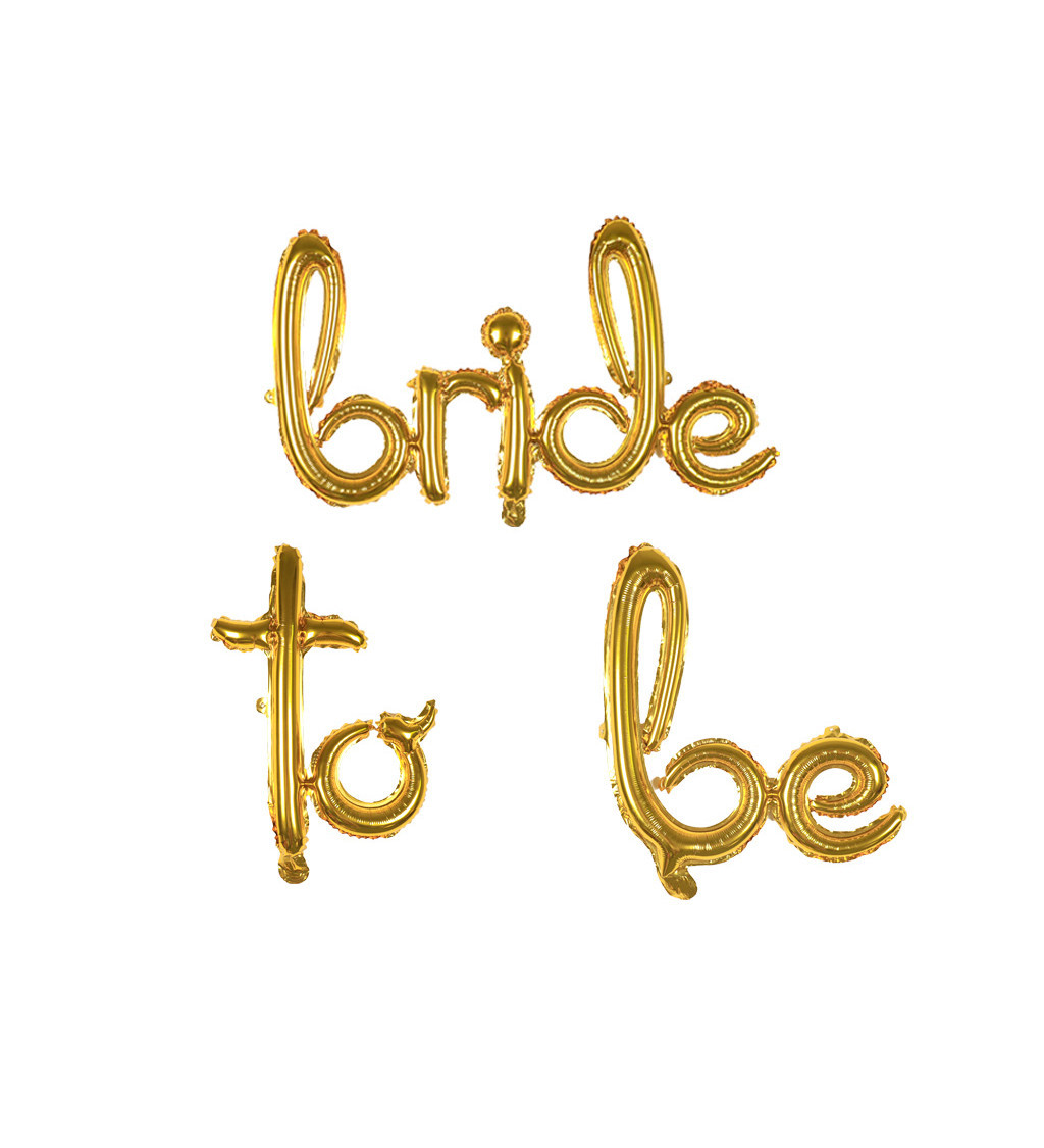 Fólia lufi - menyasszony lesz felirat arany