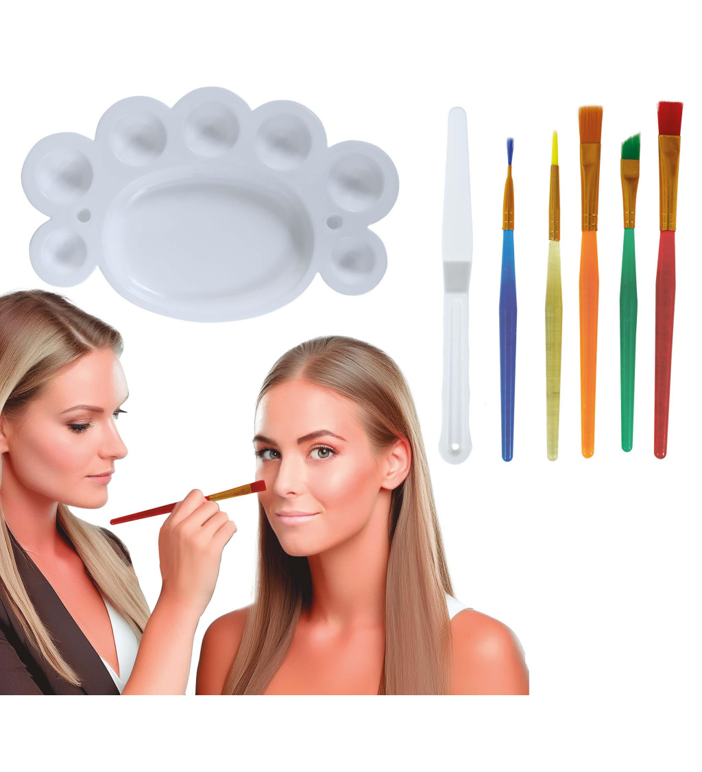 Sminkkészlet - ecsetek palettával