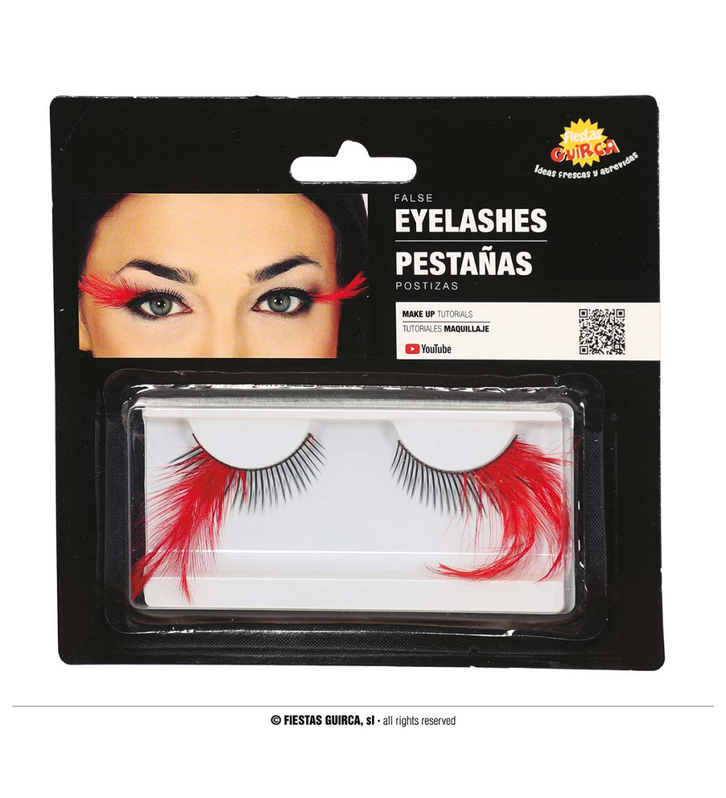 Piros műszempillák