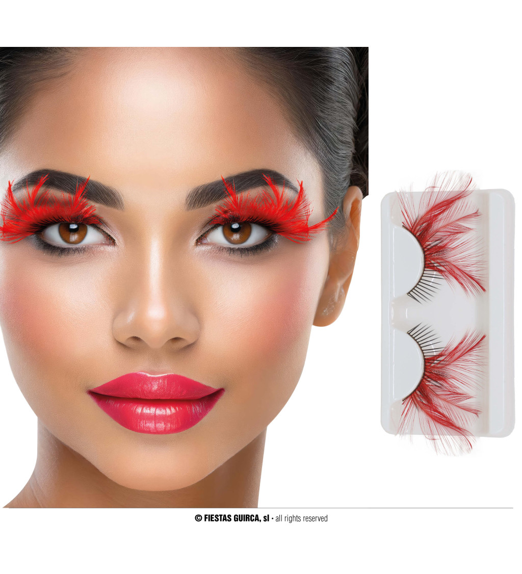 Piros műszempillák