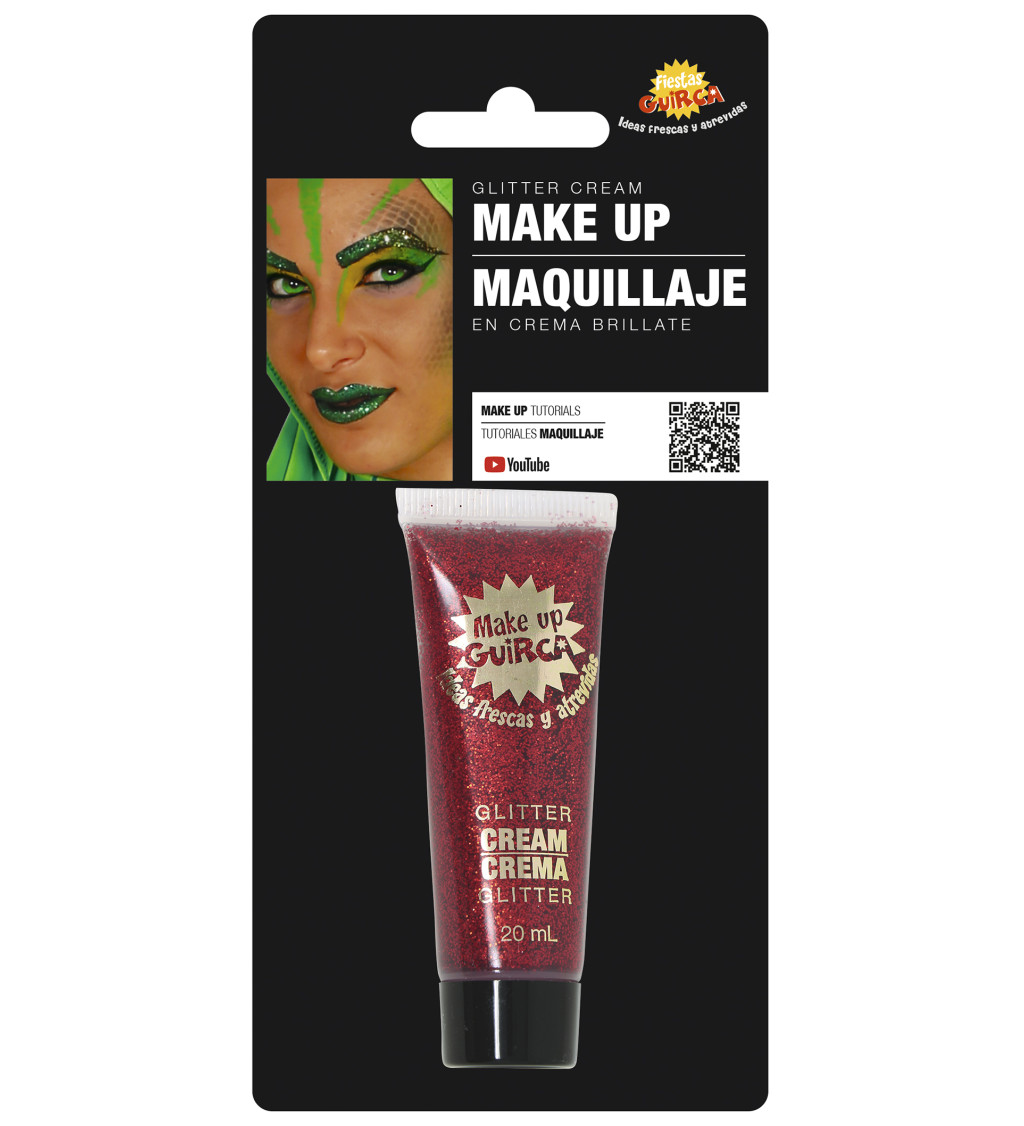 Csillogó krémes smink piros