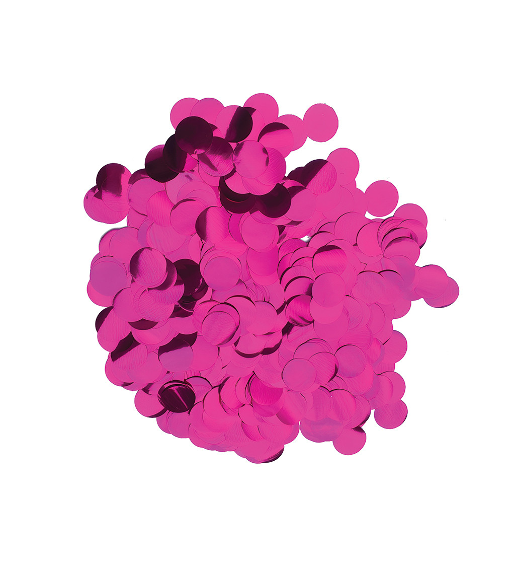 Fémes konfetti - Sötét rózsaszín