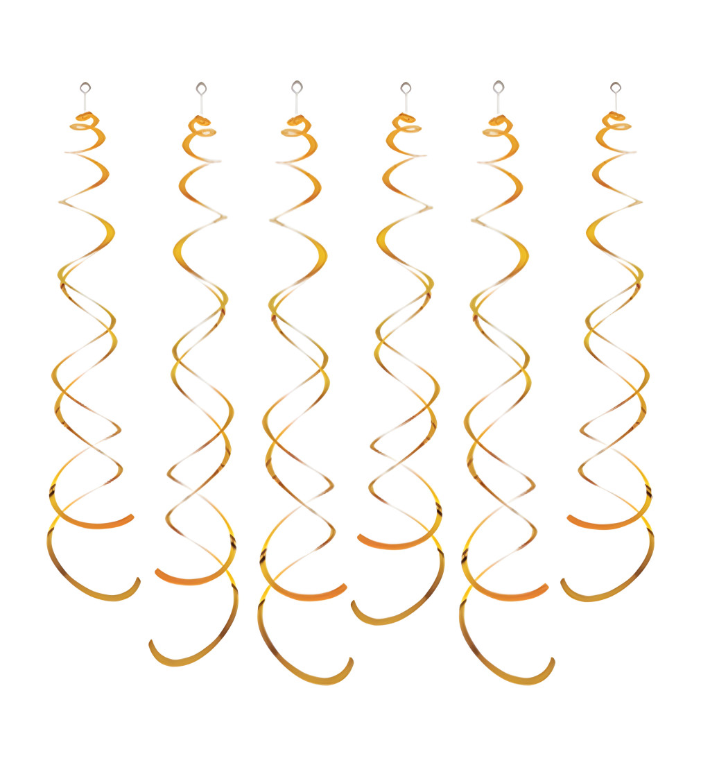 Dekoratív spirálok - Arany 14 cm (6 db)