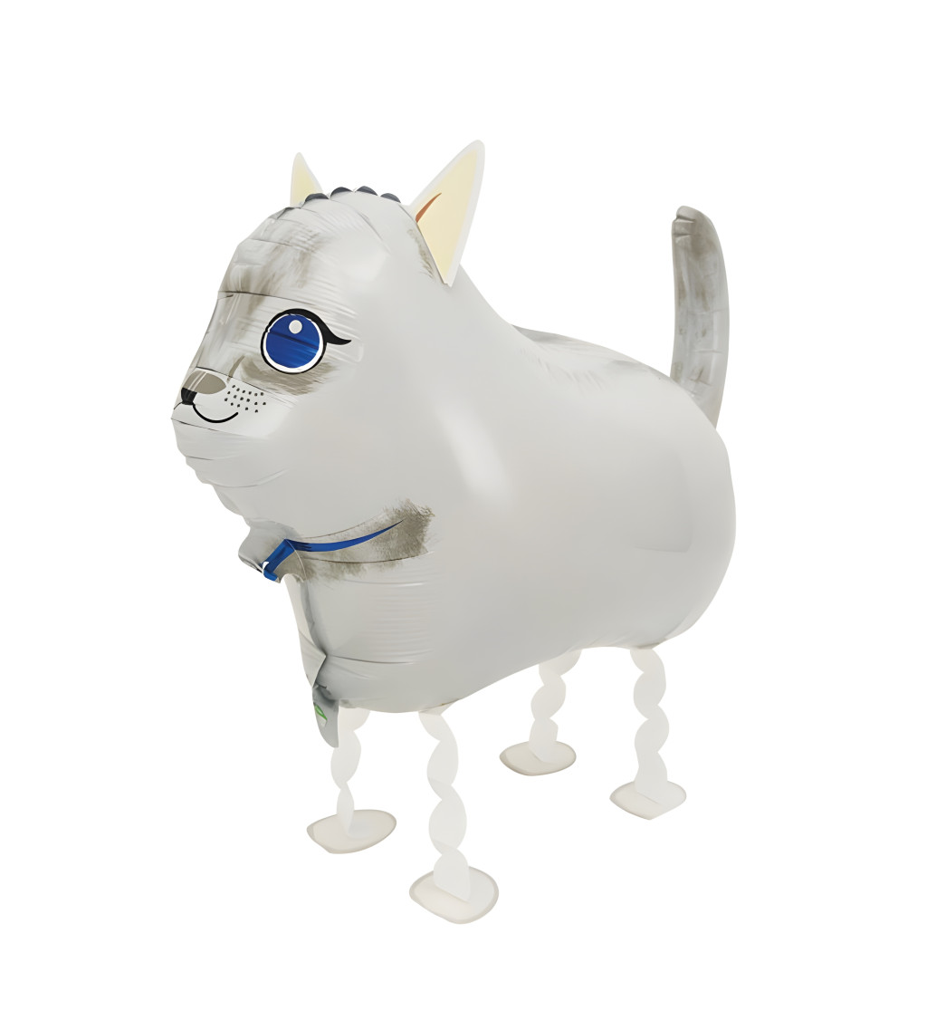 Sétáló léggömb - Fehér macska