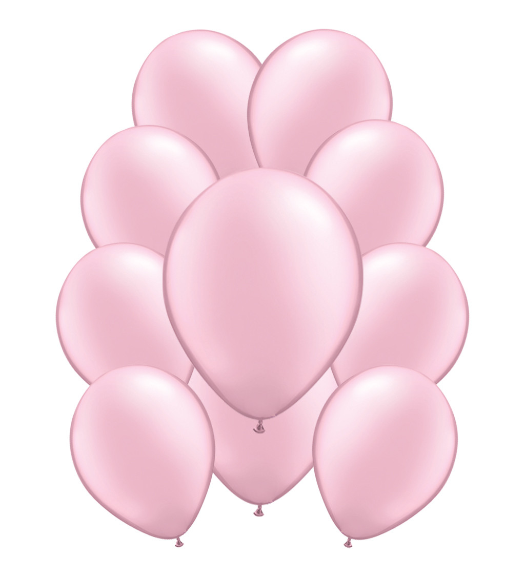 Pasztell latex léggömbök - Babarózsaszín