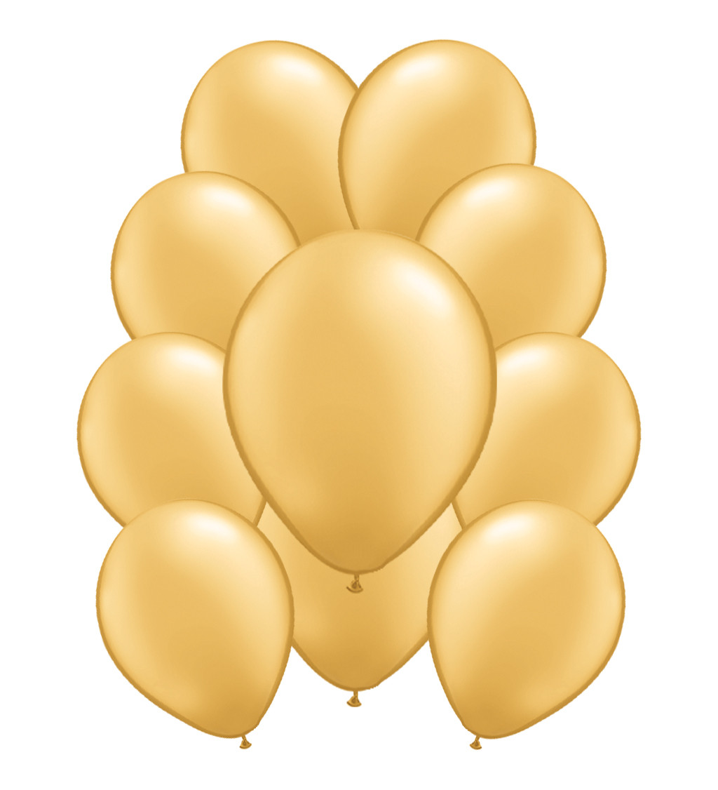 Fém latex léggömbök - Arany