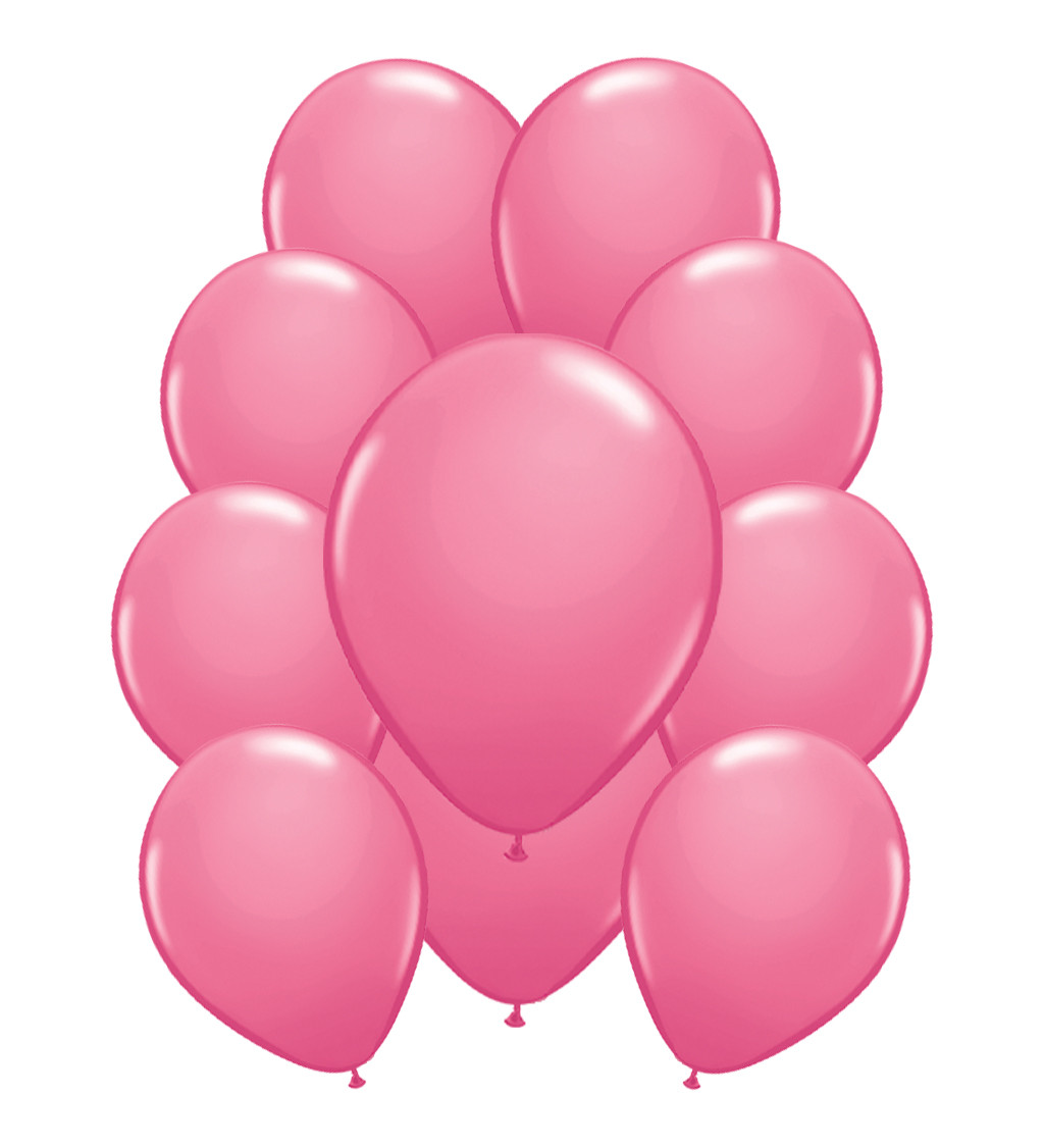 Fém latex léggömbök - rózsaszín