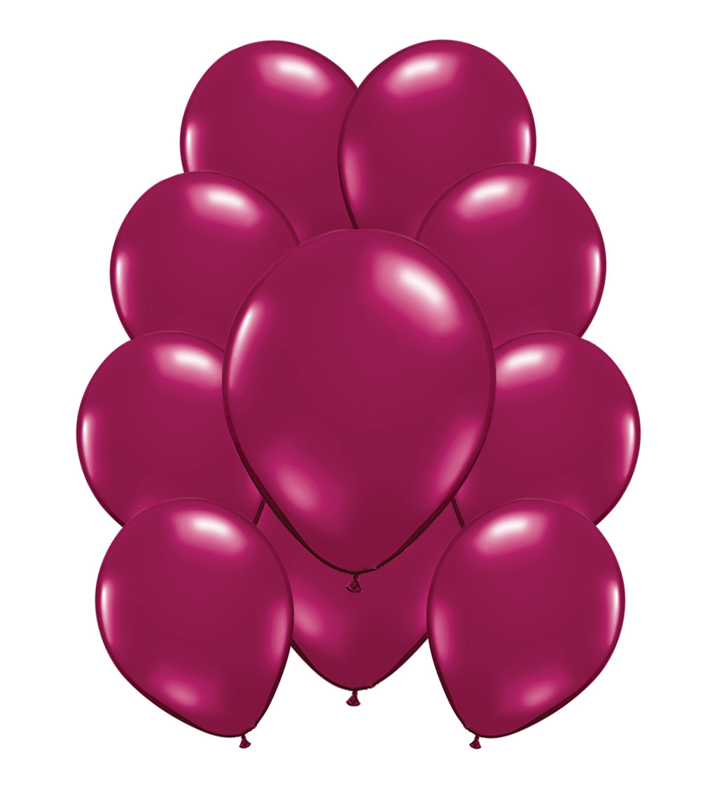 Fém latex léggömbök - Burgundy