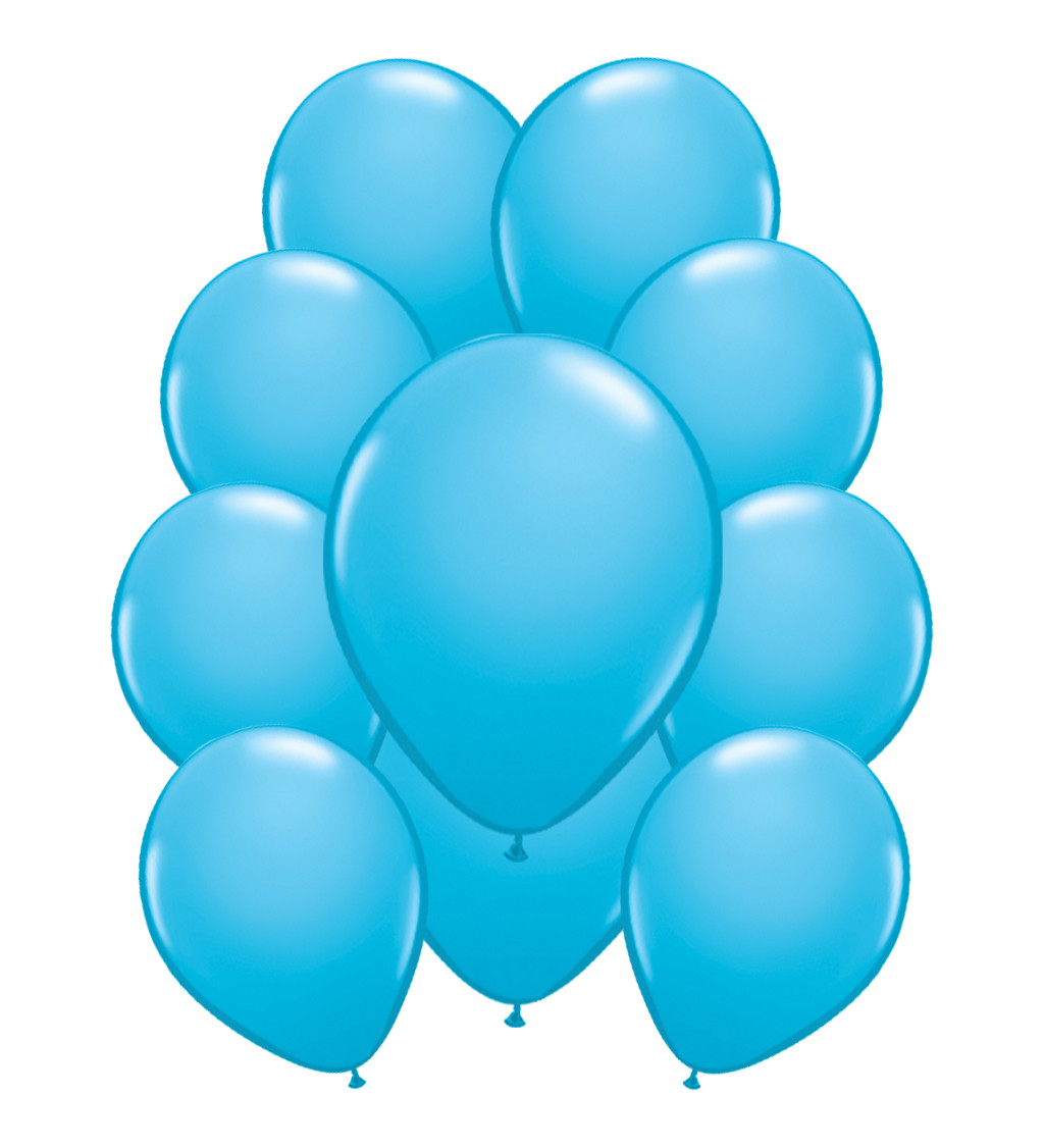 Fém latex léggömbök - babakék