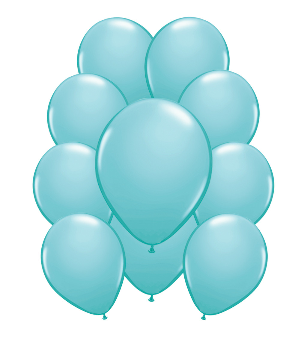 Fém latex léggömbök - Türkiz