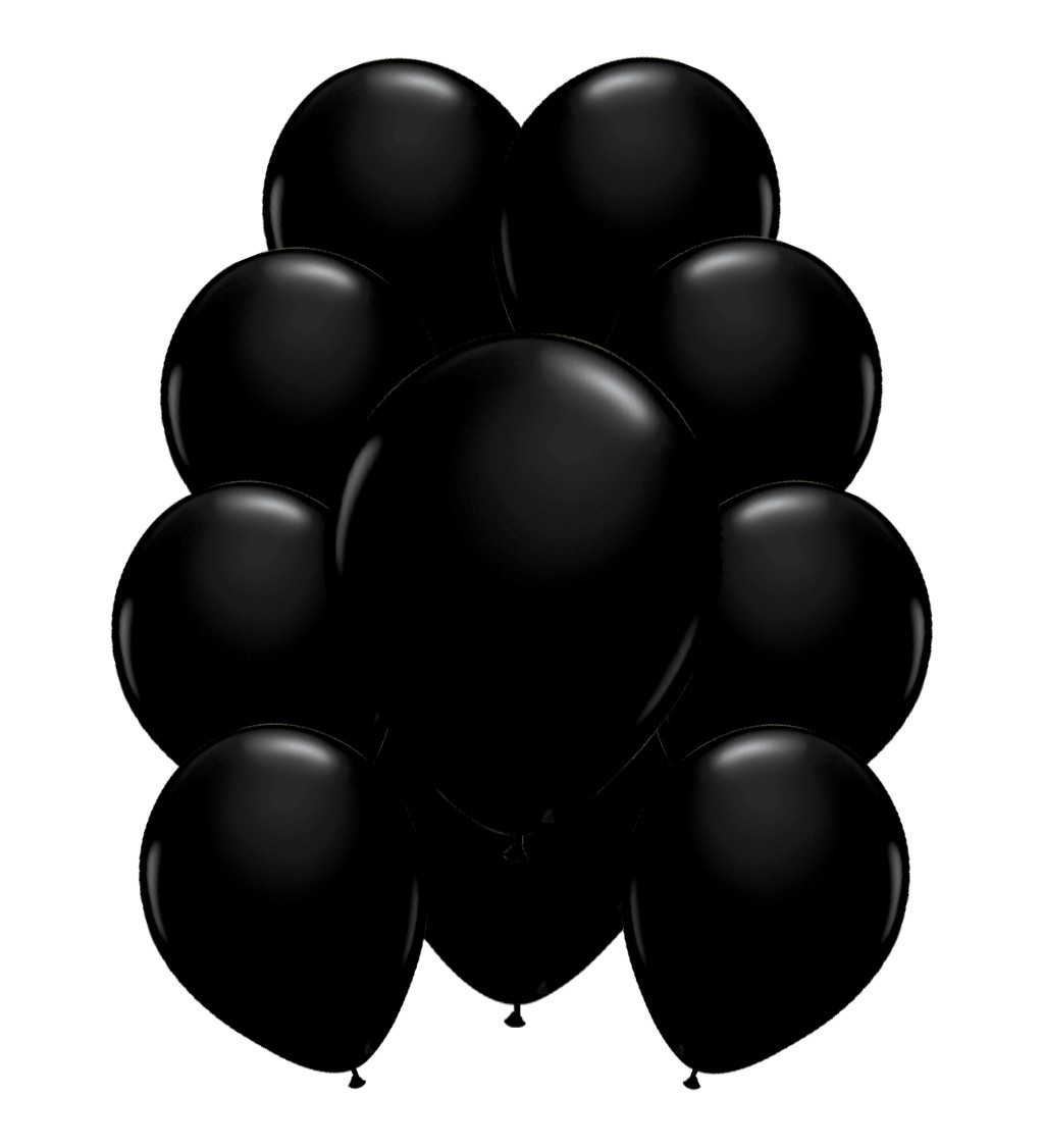 Fém latex léggömbök - fekete