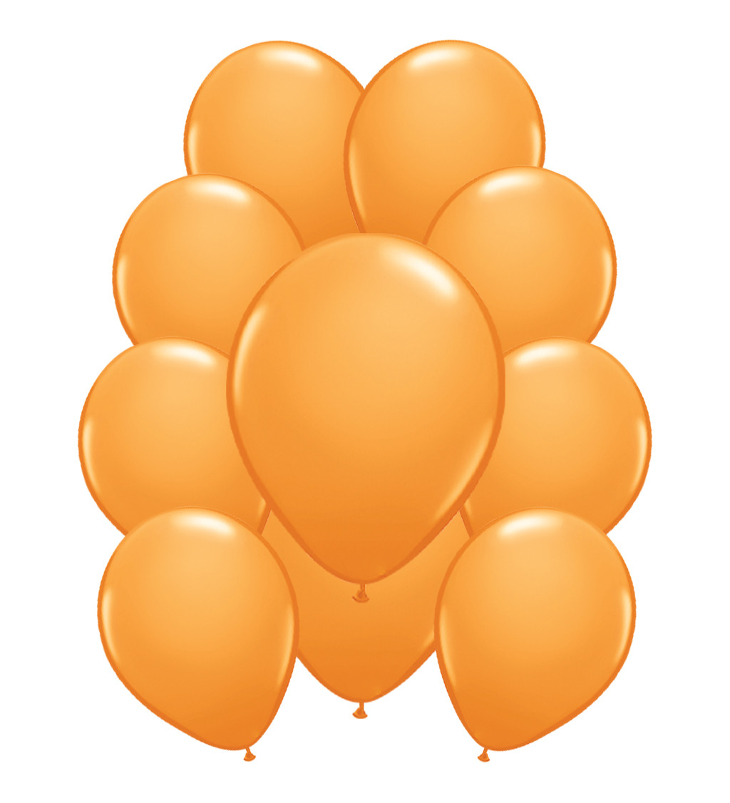 Fém latex léggömbök - narancs