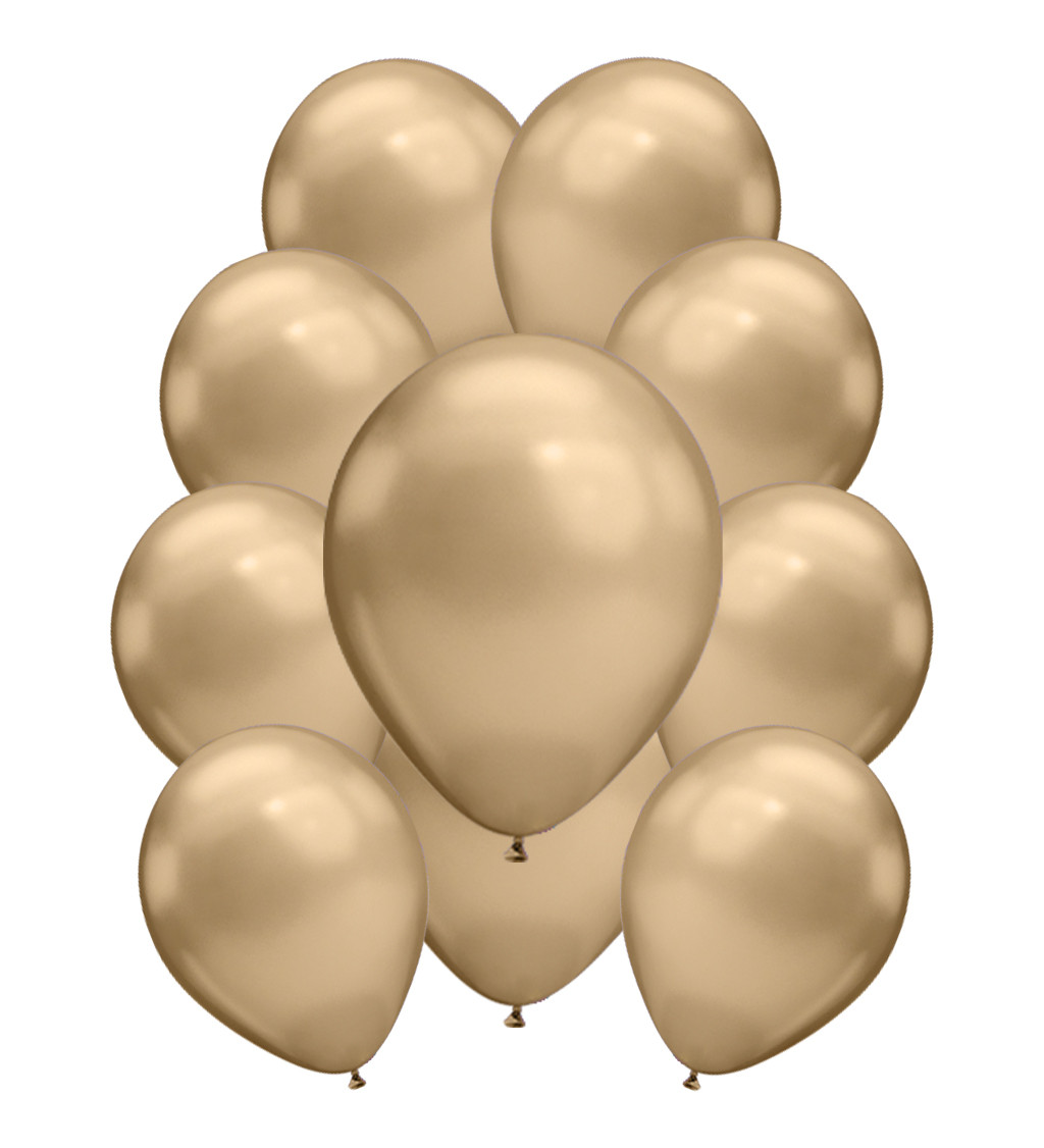 Króm latex léggömbök - Arany
