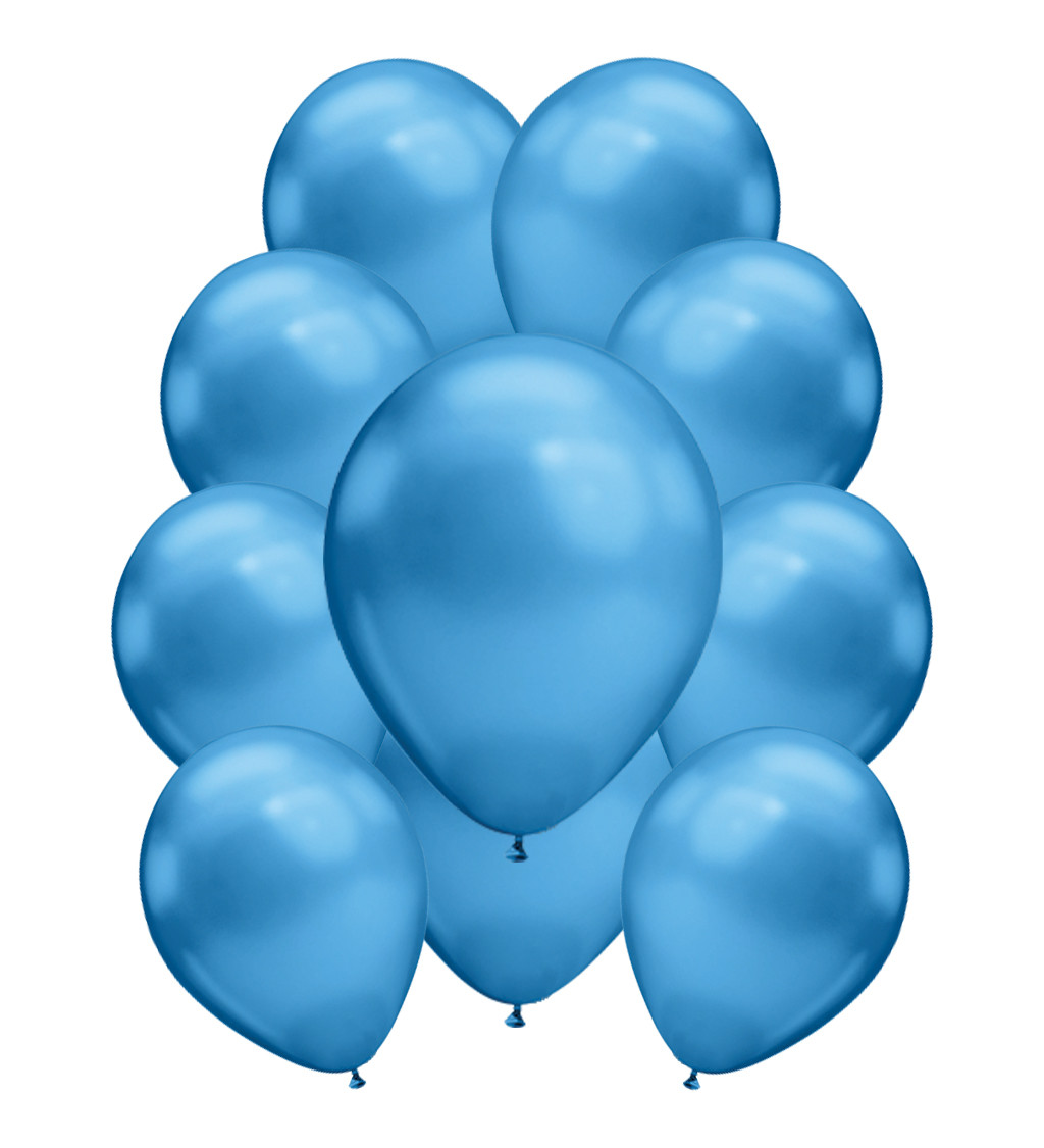 Króm latex léggömbök - kék