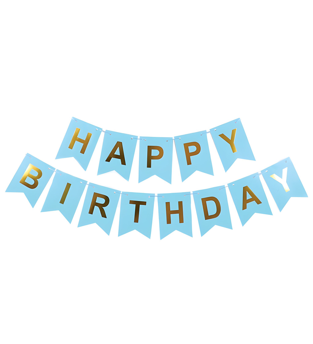 Boldog szülinapot - banner kék