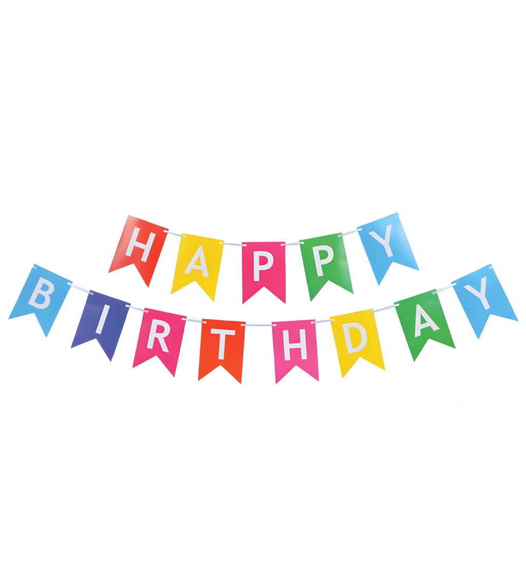 Zászlófüzér - "Boldog születésnapot" Színes