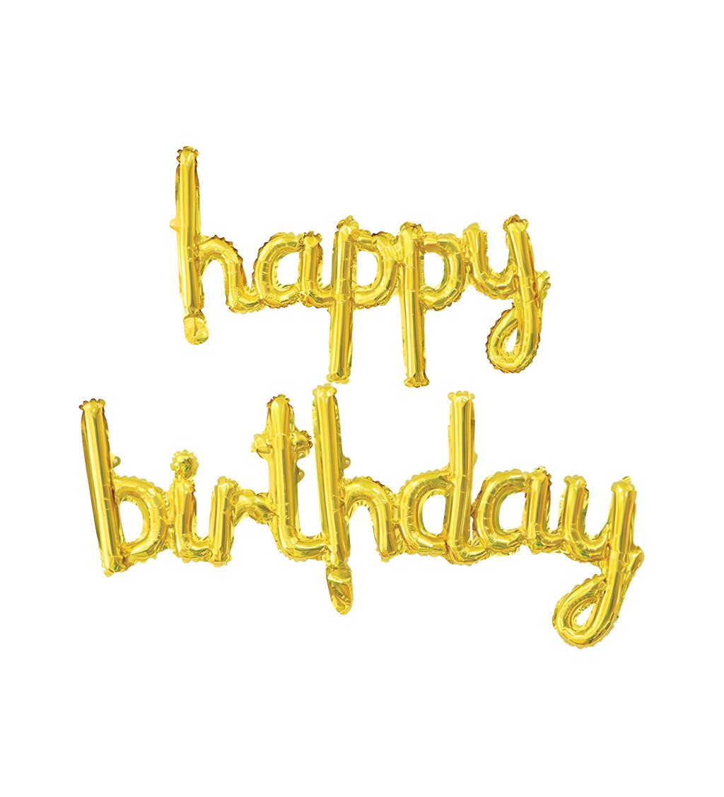 Arany 'Boldog Szülinapot' fólia lufi