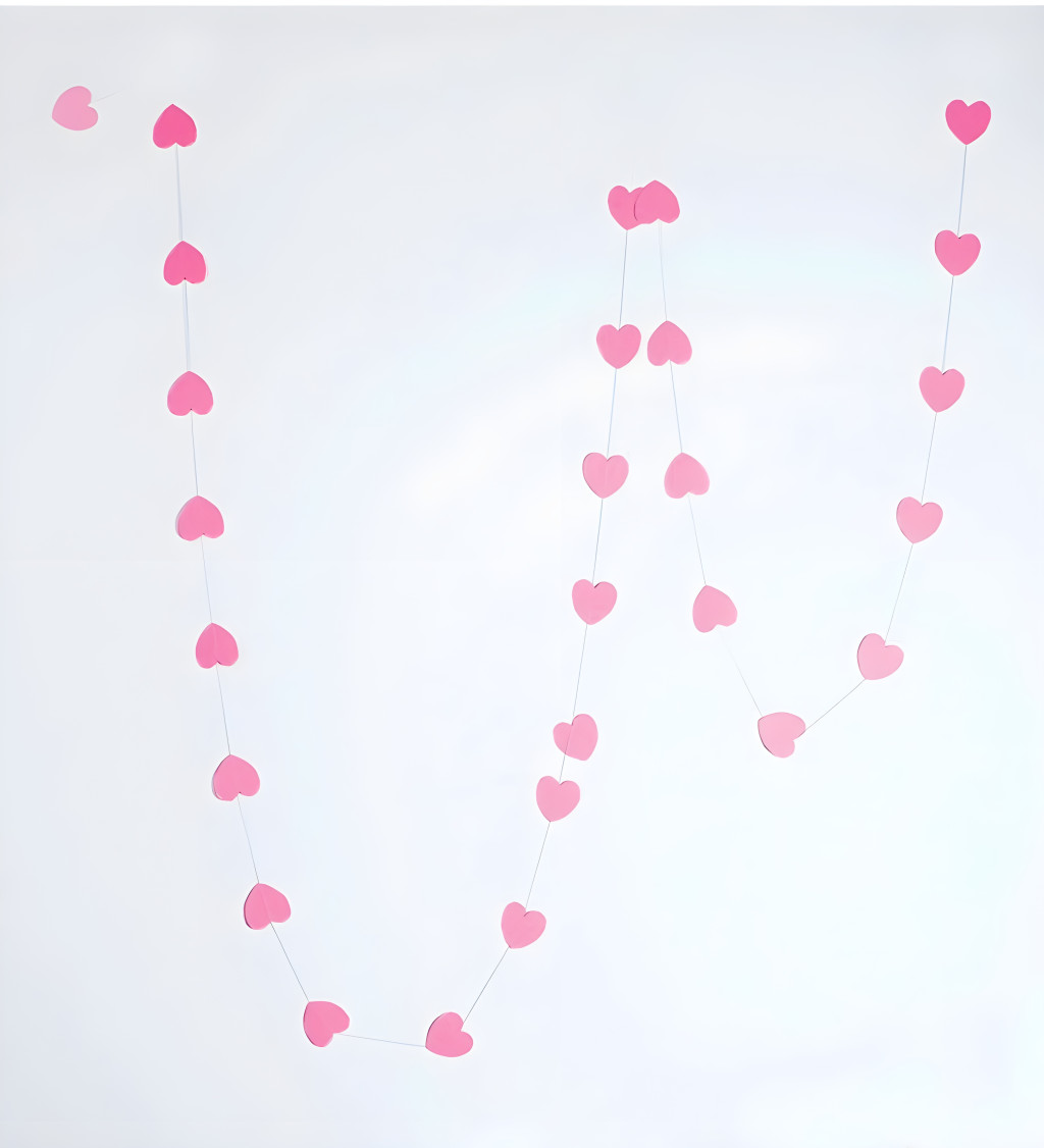 Szívfüzér - rózsaszín