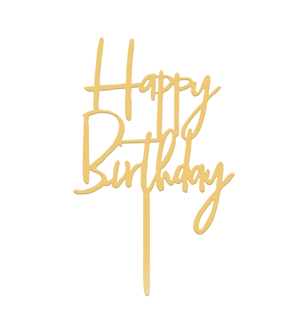 Tortafedő "Boldog születésnapot" - arany