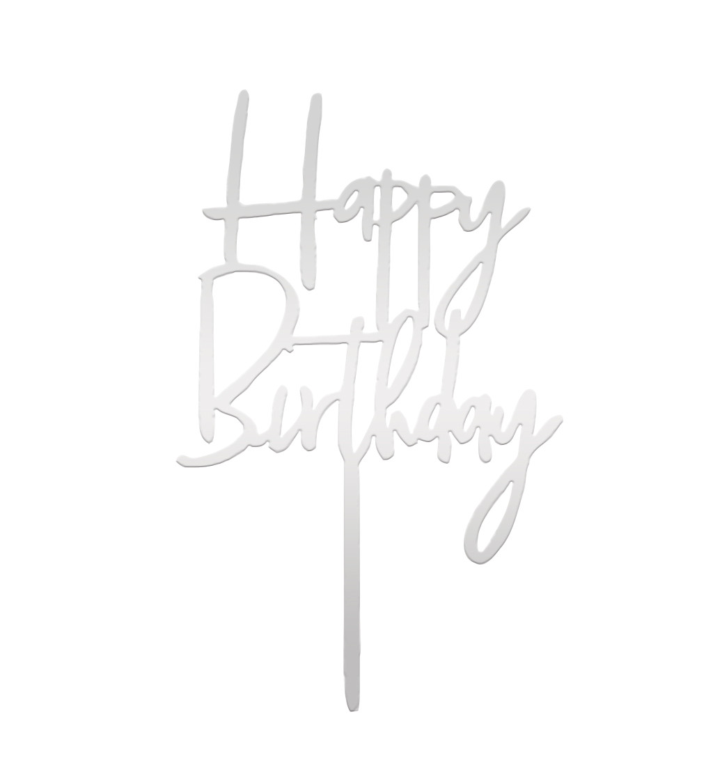 Tortafedő "Boldog születésnapot" - ezüst